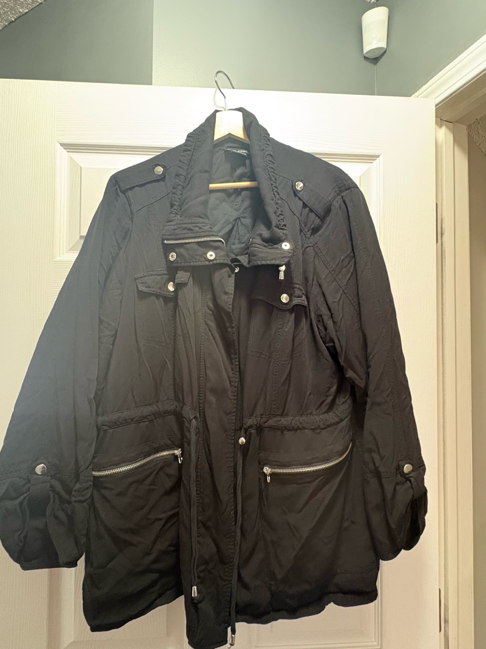 City Chic Black Jacket with Zip Pockets